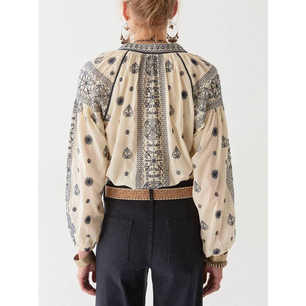 NEW MAISON HOTEL stephanie blouse in off white - Picture 2 of 6